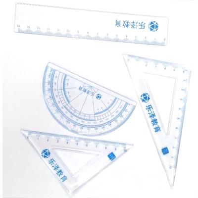 China Learning Tools 4 Piece Semicircular RulerWholesale Ferrule Ruler Set Ruler Student Ruler High Quality Plastic Set for sale