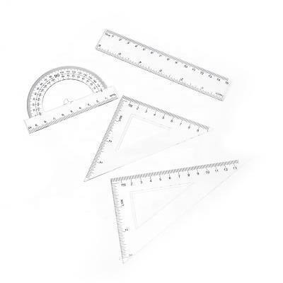 China Studying tools rulerhigh quality 15cm ruler school supplies combination stationery drawing plastic set for sale