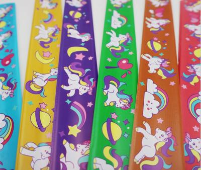 China Cheap Promotional Unicorn Party Pat Wristband Tape Gift Ruler PVC Metal Eco-friendly Snap Strap Buckle for sale