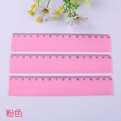 China Promotion \ business \ school \ office new style plastic ruler 2021 candy color ruler creative transparent ruler for sale