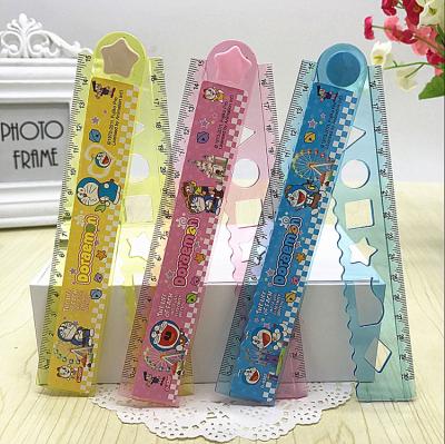 China Customized Design High Quality Factory Direct Export School Office Stationery 15 or 30cm Plastic Folding Ruler Transparent for sale