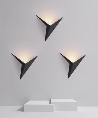 China Modern simple bedroom study hotel room bedside led wall lamp creative personality triangle wall lamp for sale