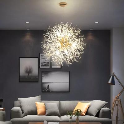 China Modern minimalist crystal creative personality living room bedroom LED crystal chandelier for sale