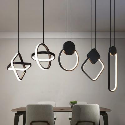 China Modern Modern LED Pendant Lights Bedroom Home Kitchen Lighting Fixture Living Room Decoration Dining Room Lighting Hanging Lamps for sale