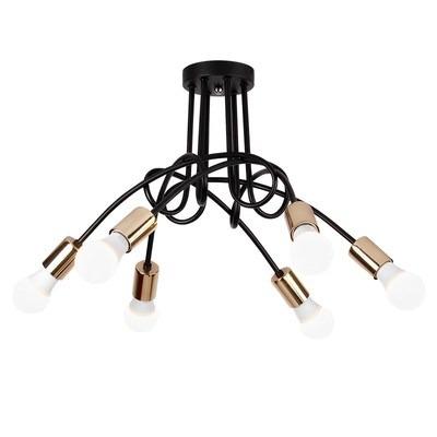 China Creative modern minimalist ceiling lamp living room dining room bedroom clothing store wrought iron leaning chandelier for sale