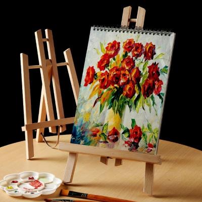 China New Product Size Tripod Pine Wood Artist Painting Easel Display Stand Caballete De Mesa Madera For Kids And Adults Different for sale