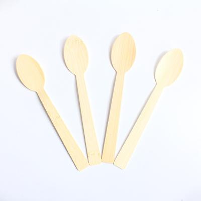 China Eco Friendly Disposable Degradable Natural Western Tableware 100%Bamboo Spoon Bamboo Spoon Wholesale for sale