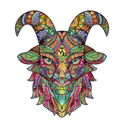 China China Hot Selling Colorful Capricorn Jigsaw Puzzles 3D Wooden Animal Wooden Jigsaw Puzzles Beautiful for sale