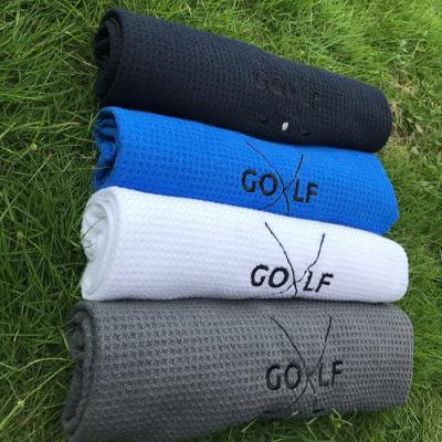 China Hot Sale Compressed Microfiber Golf Towel/High Quality Custom Waffle Golf Towel/Custom Logo Golf Towel for sale