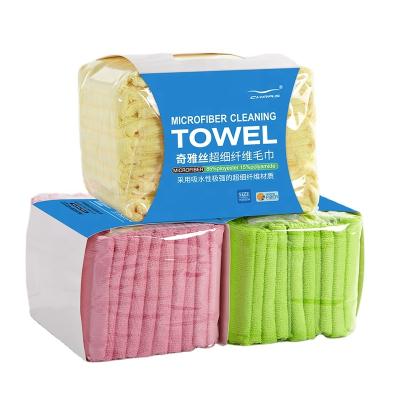 China Super Markets Viable Custom Promotional Microfiber Towel Absorbent Cleaning Towel 10 Pcs Set Kitchen Towel Home Cleaning Cloths for sale