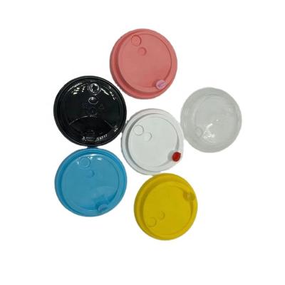 China Non Spill Customized Wholesale Color PP Disposable Injection Coffee MilkTea Cup Plastic Lid for sale