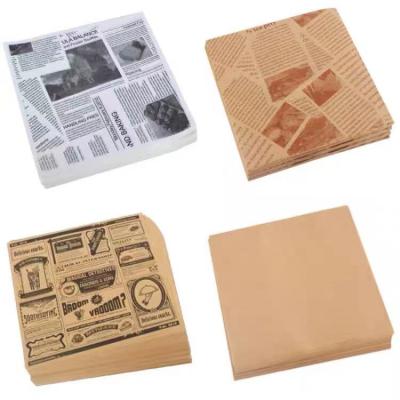 China Greaseproof Disposable Greaseproof Snacks Paper for sale