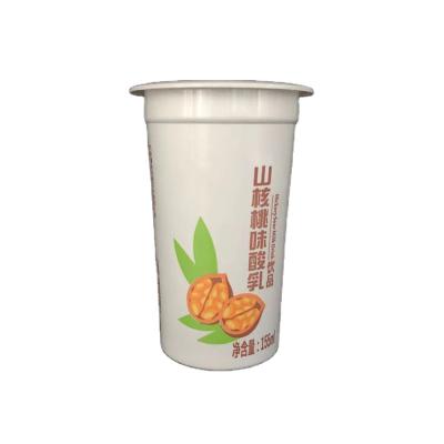 China 155ml Single Wall Drinking Water Jelly Fruit Cup PP White Disposable Plastic Cup for sale