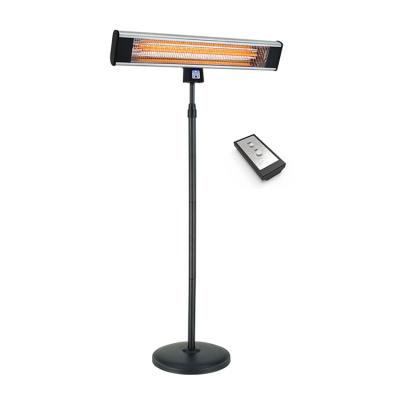 China Brand New 2400W Stocked IP65 Approved Remote Control Garden Heater Infrared Stand Patio Heater for sale