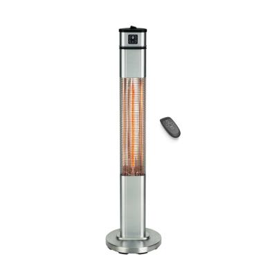 China 360 Degree Tip-Over Safety Control Stainless Steel Infrared Quartz IP55 Electric Standing Space Patio Bedroom Heater for sale