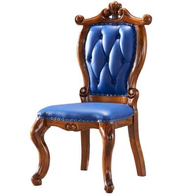 China (Other) Modern Dining Chair Century Adjustable Genuine Leather Dining Chair Solid Wood Carved Hot Selling for sale