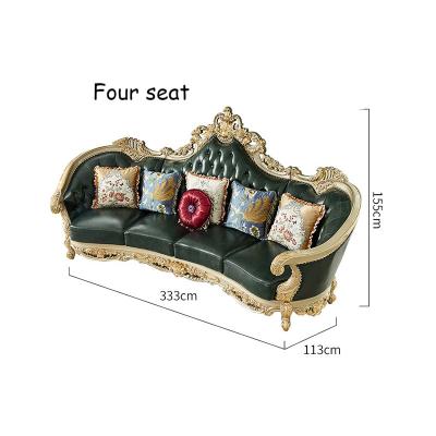 China Other Top Grade Luxury European Leather Combination Sofa Layer Whip Solid Wood Large Family Living Room Sofa Set Seat 1234 for sale