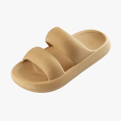 China Hot Selling EVA Light Soft Women Beach Flat Non-slip Slippers Fashion Trend OEM Thick Indoor Bathroom Slides Slippers for sale