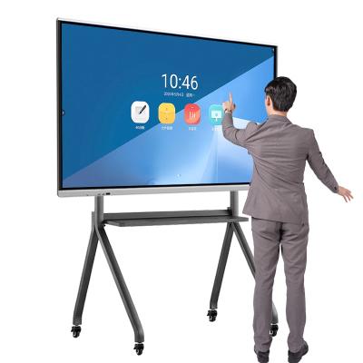 China School Teaching 85 86 Inch Finger Multi Touch Screen LCD Display Classroom Electronic Smart Interactive White Board for sale