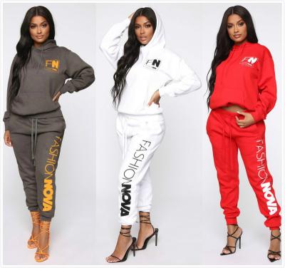 China 2021 Fashionable Set Anti-Wrinkle Anti-Wrinkle Tracksuit Long Plus Size Lady Winter Fall 2 Jogging Two-Piece Set Hoodie Jogger Women Teams Sweat Suits Size for sale