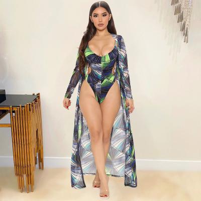 China 2022 Hot Selling Breathable Summer Bikinis Set With Cover Up For 2021 Ladies Swimwear And Beachwear Sexy Women Swimwear Three Piece Bikini Cover Up for sale