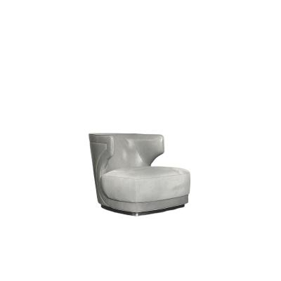 China Customizable nordic style simple white leather bedroom living room sofa light luxury chair for sale