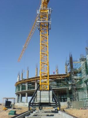 China Self Climbing Tower Crane Construction , 1.3T Tip Load 70m Self Erecting Tower Crane for sale