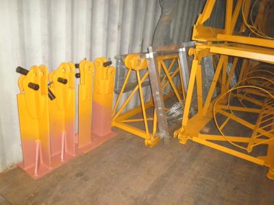 China Q345 Steel Angle Fixing Brackets Tower Crane Spare Parts Yellow Color Resuable for sale