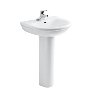 China HEGII Modern Professional Ceramic Sanitary Ware Supplier Bathroom Basin Standing Ceramic Pedestal Sinks for sale