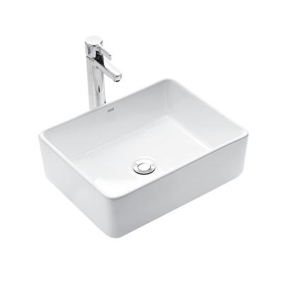 China HEGII Modern Rectangular Solid Outdoor Bathroom Sanitary Ceramic Hair Sink for sale