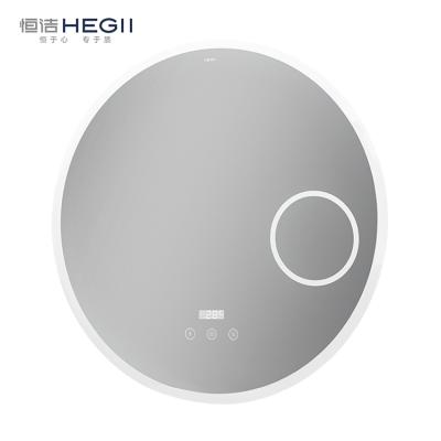 China HEGII Round Wall Lights Modern Bright Magnifying Bathroom Magnifying Smart Led Vanity Mirror For Bathroom for sale