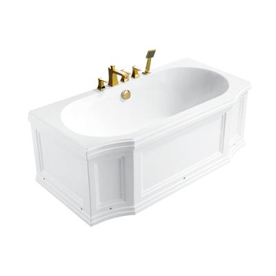 China HEGII Vintage Design Freestanding European Elegant Acrylic Luxury Hotel Bathroom Freestanding Bathtubs for sale