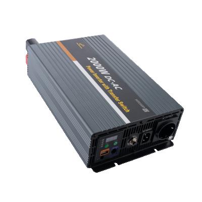 China Yassion 2500w 12v 24v to 120 240v Pure Sine Inverters with Automatic Relay Transfer Switch 351x197x82mm for sale