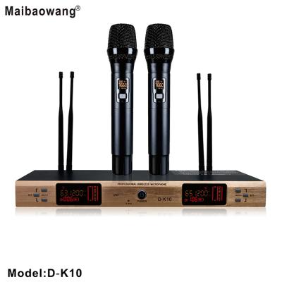 China Dual Ultra-high Frequency Wireless Mic Wireless Karaoke Handheld Microphone Handheld Wireless Microphone for sale