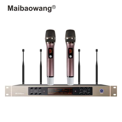 China UHF Handheld Professional Audio Microphone Microphone System Background Wireless Headset MIC for sale