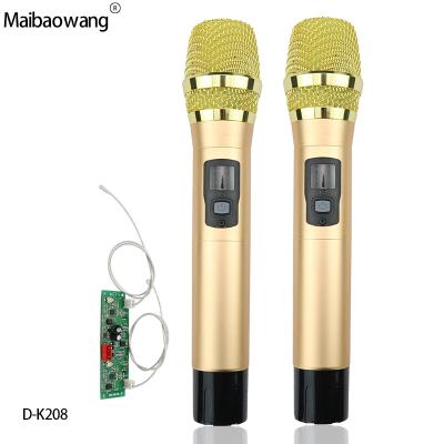 China High Quality Laptop Handheld 2 UHF Hand Free Wireless Microphone Price for sale