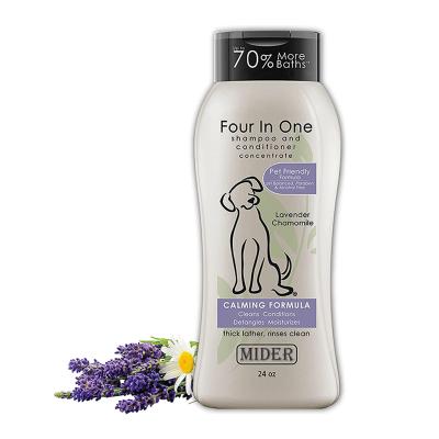 China Viable 4 in 1 Lavender Fragrance Pet Shampoo Dog Shower Gel Wash Pet Body Bath Cleaning Shampoo for sale