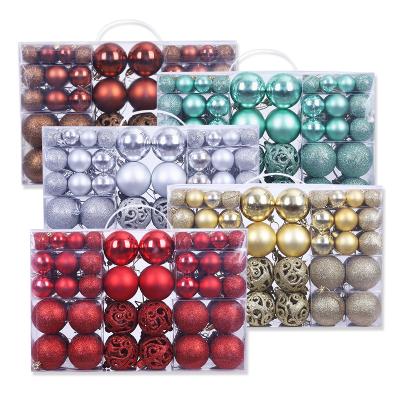 China Patry's Amazon Hot Selling 100pcs Christmas Baubles Ornaments, Family Party Christmas Decoration Tree Ornaments Pendant for sale