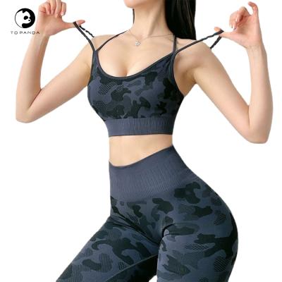 China Women Breathable Workout Clothing High Waist Leggings Two Piece Tiktok Gym Clothing Fitness Sports Active Wear Yoga Sets for sale