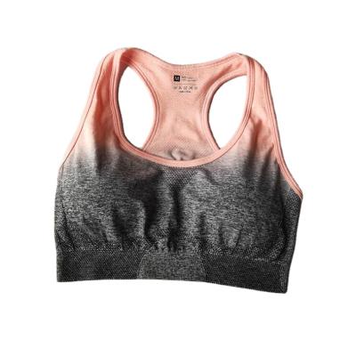 China Breathable High Intensity Blow Dyed Shockproof Vest Style Underwear Fitness Yoga Running Sports Bra for sale