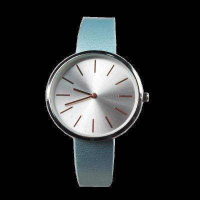 China Non-Specific Light Blue Leather PU Lady Watch Women Popular Style for sale