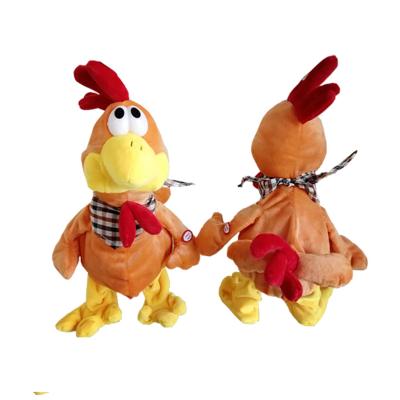 China Custom Creative Electronic Egg Toy Chicken Plush Singing Chicken Walking Toy for sale