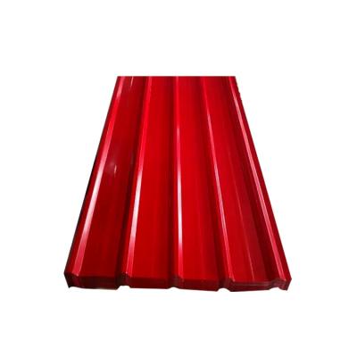 China Roof China Main Gauge 22 Red Galvanized Sheet Roofing Price/GI Corrugated Steel Sheet/Zinc Iron Roofing Sheet for sale