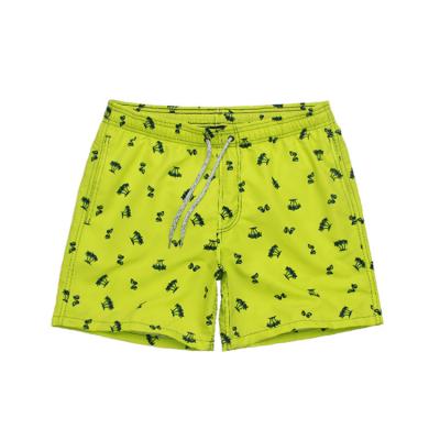 China Tropical Design Polyester Beach Breathable Colorful Printed Elastic Running Shorts for sale