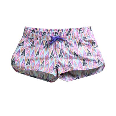 China Custom Microfiber Anti-Wrinkle Printed Women's GYM Shorts for sale