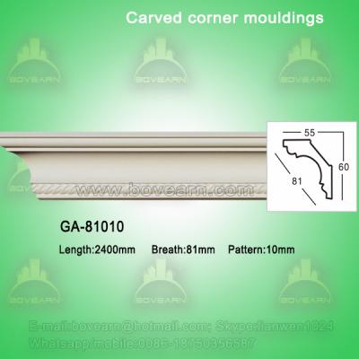 China Factory Price PU Foam Carved Crown Cornice Mouldings for sale