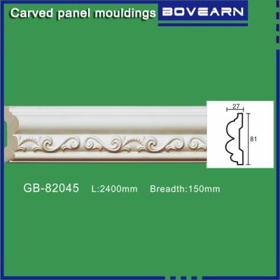 China Polyurethane interior living room decoration moulding /chair rails/ white primed color customized OEM accepted for sale