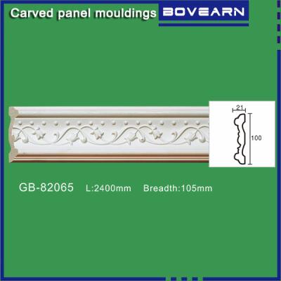 China Polyurethane Carved Panel Mouldings/ Chair rails/ white primed color customized OEM accepted for sale