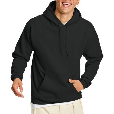 China High Quality Brand Manufacturers Custom Unisex Anti Shrink White Plus Size Mens Pullover Fleece Sweatshirt For Men Hoodies 100% Cotton Black for sale