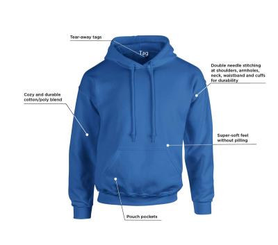 China Anti-Shrink 500gsm Hoody Sports Sweat Suits 100% Cotton Unisex Cut And Sew Custom Logo Blank High Quality Mens Hoodies Wholesale for sale